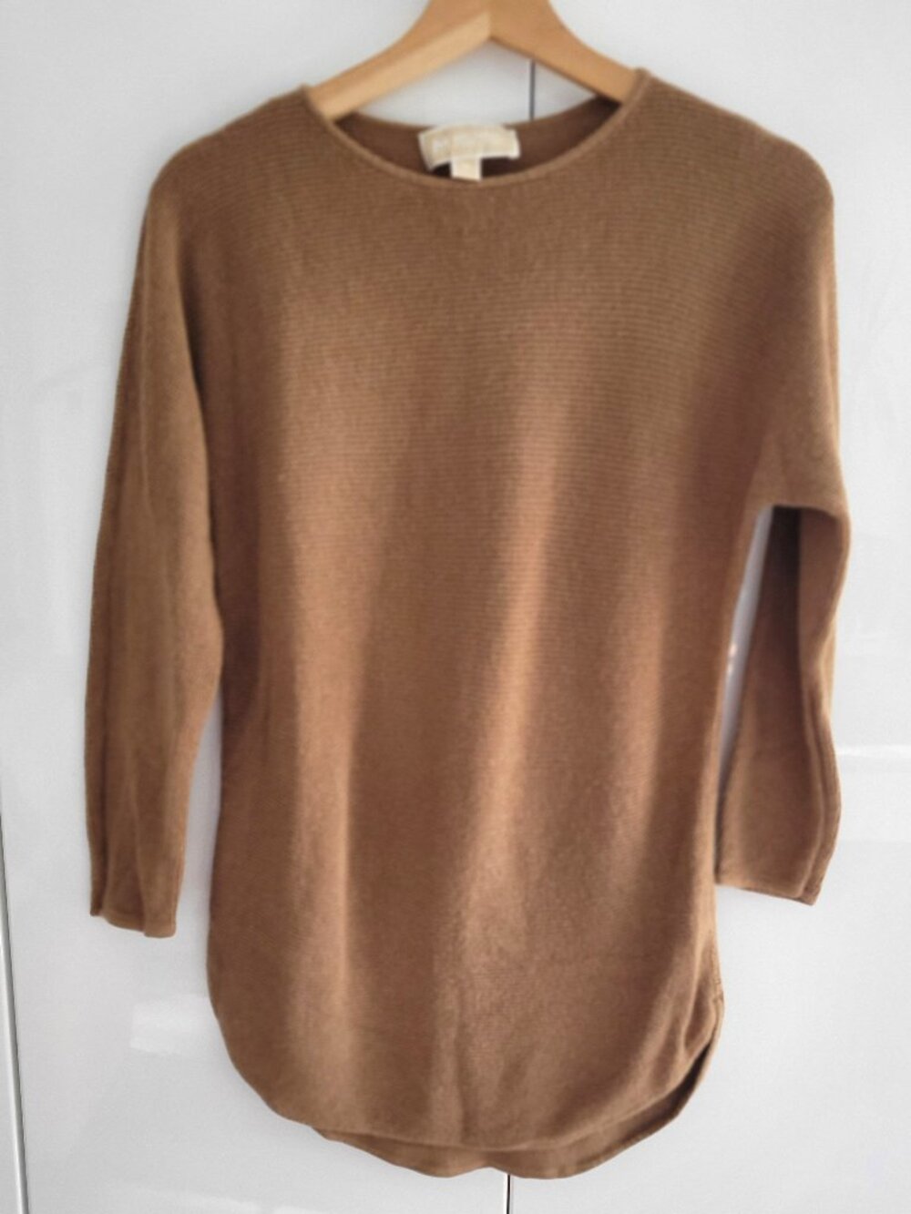 Michael Kors Waffle Knit Shirt Light Brown/Tan Size M
